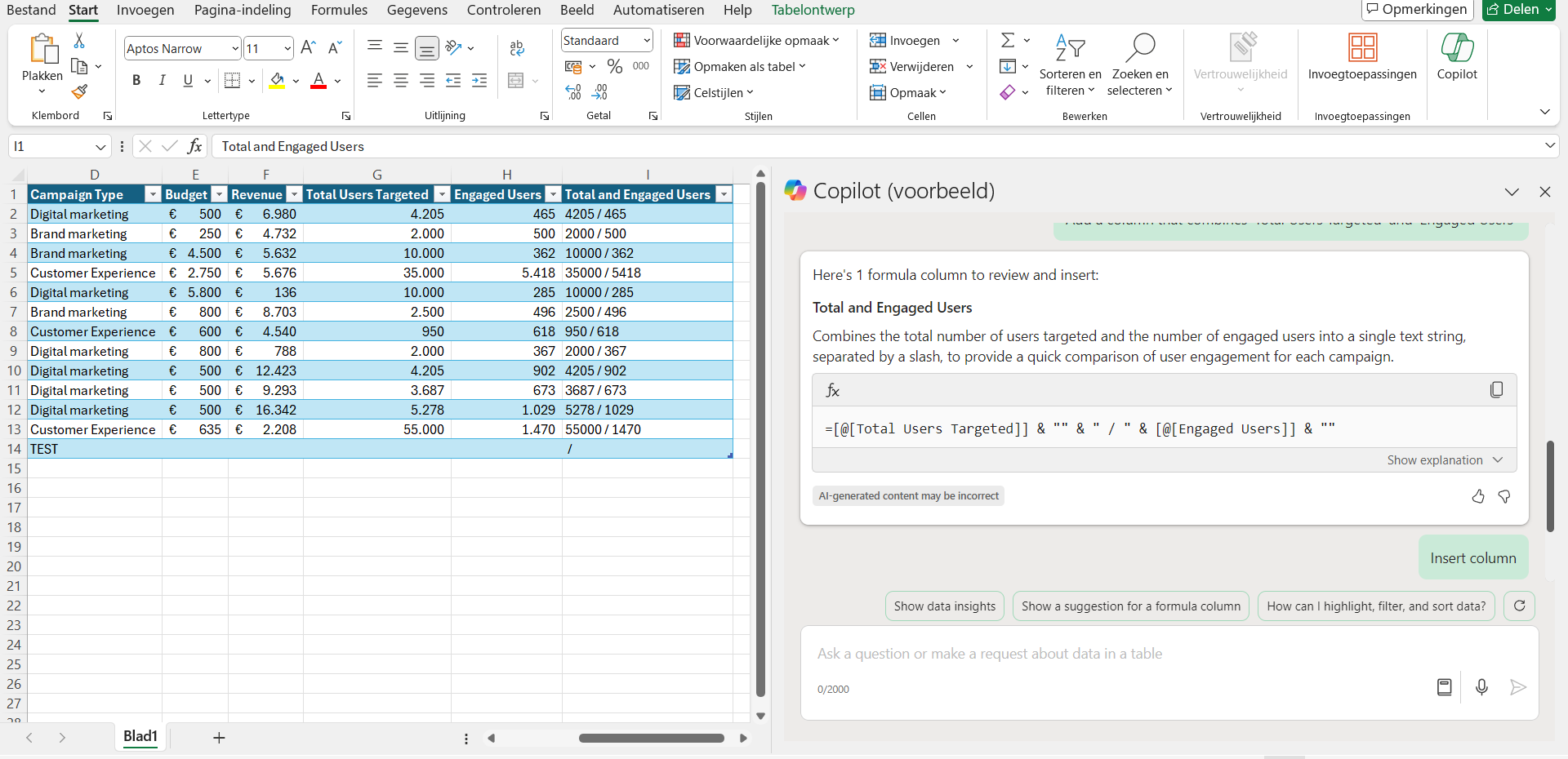 Excel Copilot